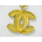 Chanel Coco Mark Long Necklace Pendant GP Gold Plated — view 7