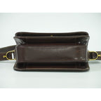 Celine C Sulky Carriage Hardware Shoulder Bag Canvas Leather Beige — view 4