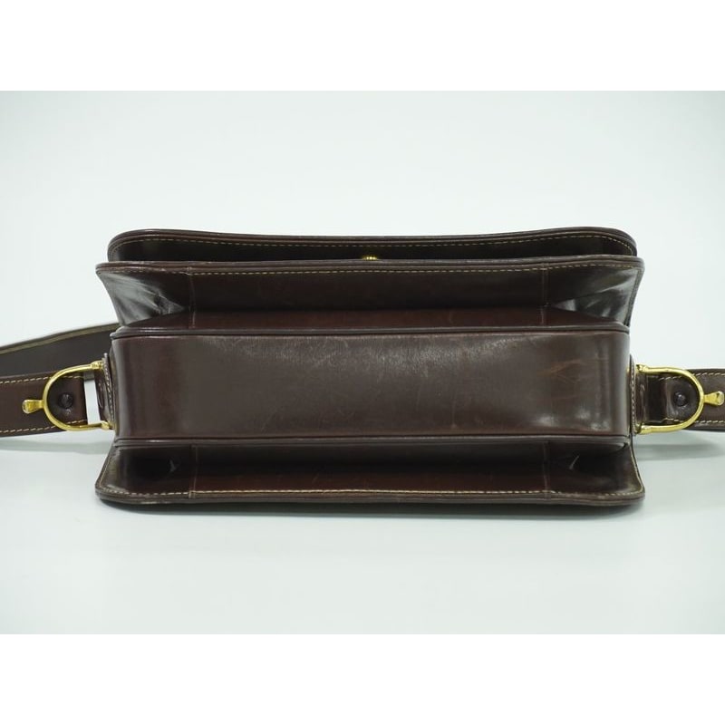 Celine C Sulky Carriage Hardware Shoulder Bag Canvas Leather Beige — view 4