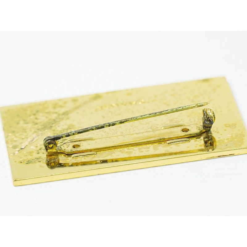 Chanel Logo Brooch GP Gold Plated Accessory Jewelry — view 9