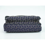 Celine C Sulky Handbag Canvas Navy Bag — view 4