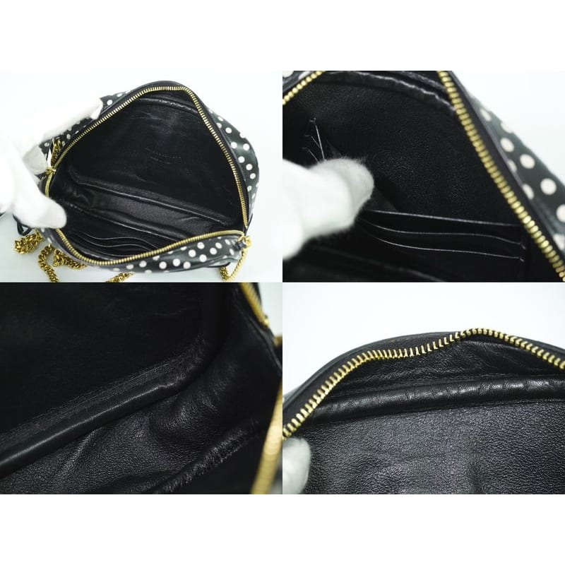 Saint Laurent Lou Lou Tassel Dot Chain Shoulder Bag Pochette Leather — view 9