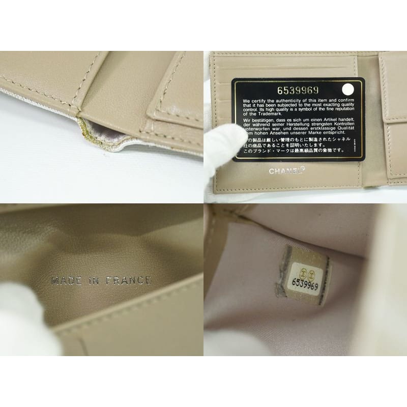 Chanel Coco Mark New Travel Line Bifold Wallet Compact Canvas — view 9