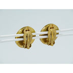 Hermes Corozo Earrings GP Gold Plated Beige Accessory Jewelry — view 9