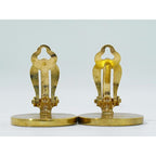 Hermes Corozo Earrings GP Gold Plated Beige Accessory Jewelry — view 5