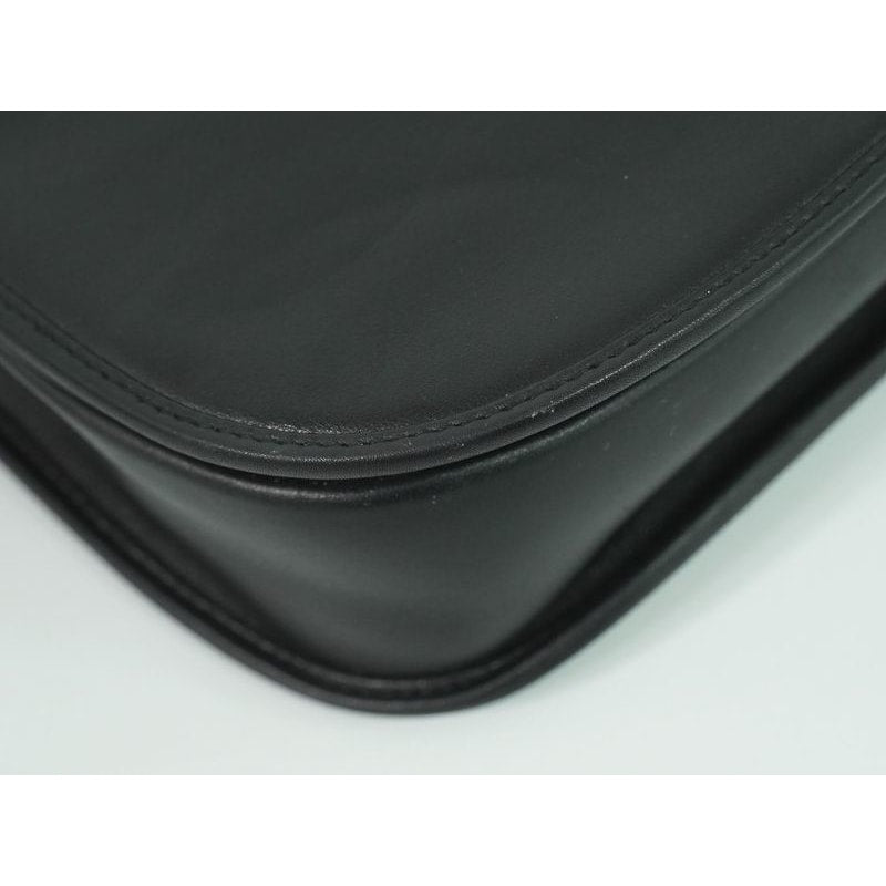 Gucci Interlocking G Vintage Shoulder Bag Pochette Leather Black — view 5