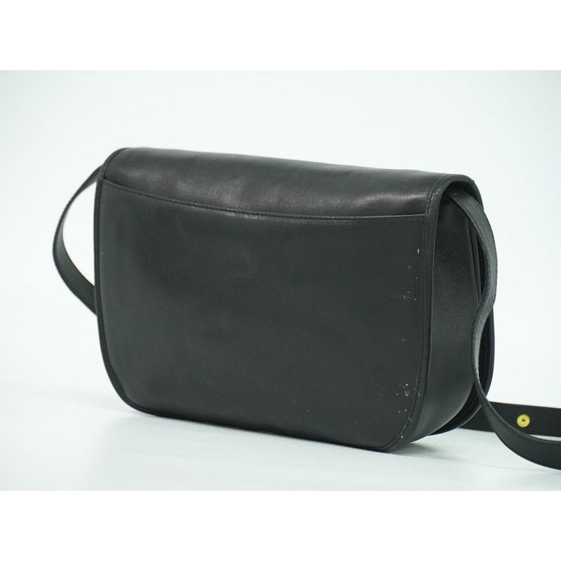 Gucci Interlocking G Vintage Shoulder Bag Pochette Leather Black — view 3