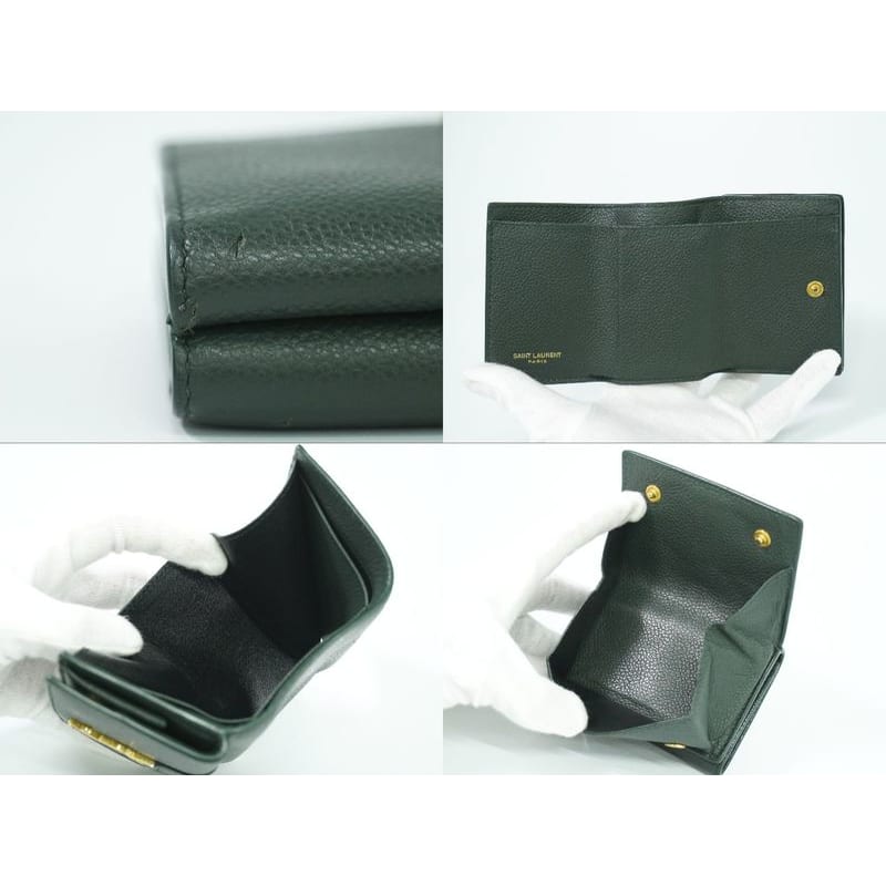 Saint Laurent Origami Tiny Trifold Folding Wallet Compact — view 8