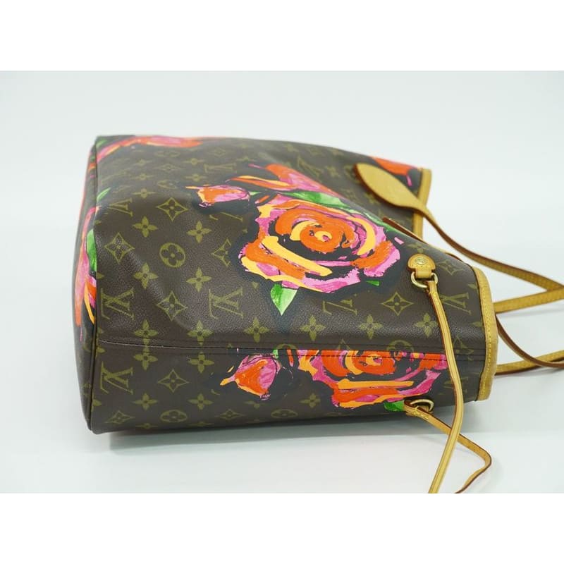 Louis Vuitton Neverfull MM Monogram Rose Tote Bag Brown Multicolor — view 5