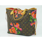Louis Vuitton Neverfull MM Monogram Rose Tote Bag Brown Multicolor — view 3