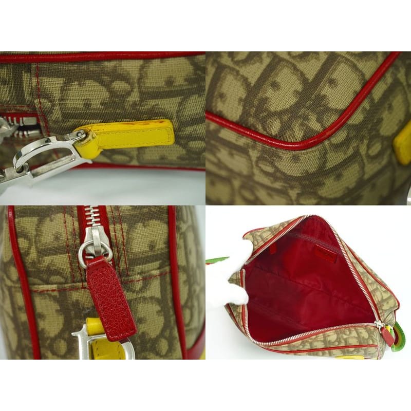 Christian Dior Trotter Rasta Shoulder Bag Pochette Brown Multicolo — view 8