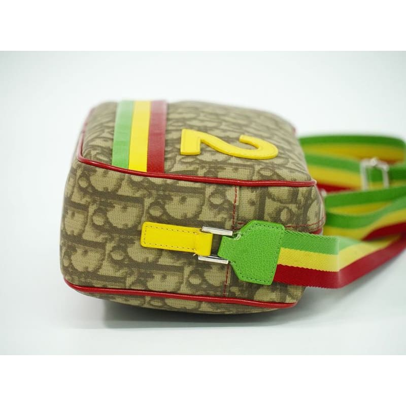 Christian Dior Trotter Rasta Shoulder Bag Pochette Brown Multicolo — view 5