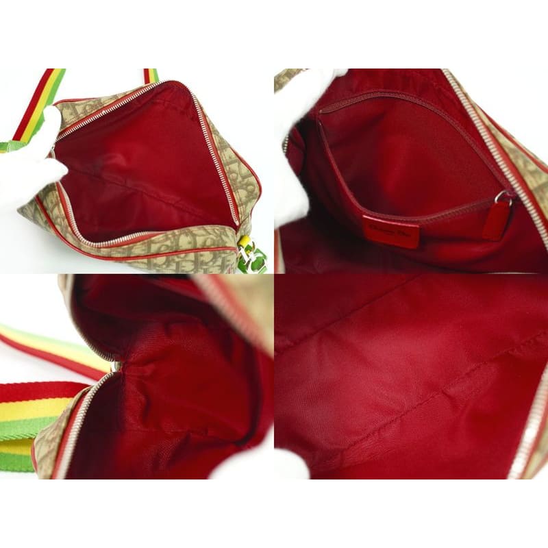 Christian Dior Trotter Rasta Shoulder Bag Pochette Brown Multicolo — view 9