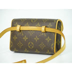 Louis Vuitton Pochette Florentine Monogram Waist Pouch Brown — view 3