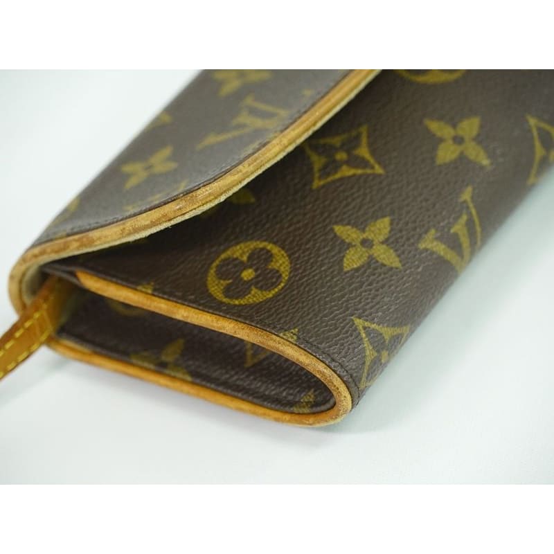 Louis Vuitton Pochette Twin PM Monogram 2-Way Shoulder Bag Brown — view 5