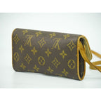 Louis Vuitton Pochette Twin PM Monogram 2-Way Shoulder Bag Brown — view 3