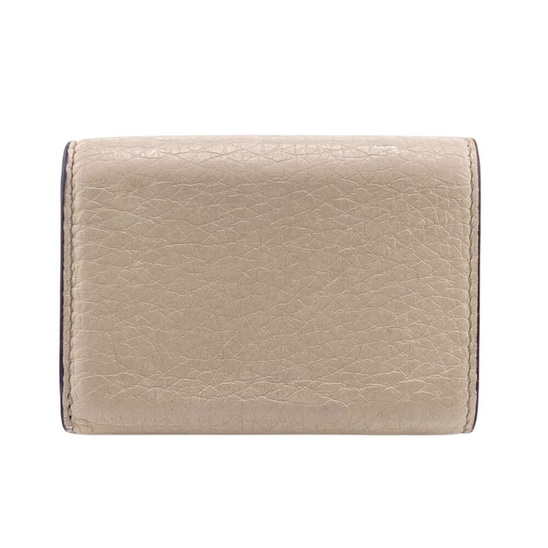 Fendi Compact Wallet Trifold Beige — view 3