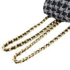 Chanel Chain Backpack Rucksack Sac Tweed Leather Black Gray — view 6