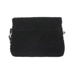 Saint Laurent Shoulder Bag Shearling Leather Black Silver Hardware — view 3
