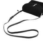Saint Laurent Shoulder Bag Shearling Leather Black Silver Hardware — view 6