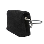 Saint Laurent Shoulder Bag Shearling Leather Black Silver Hardware — view 4