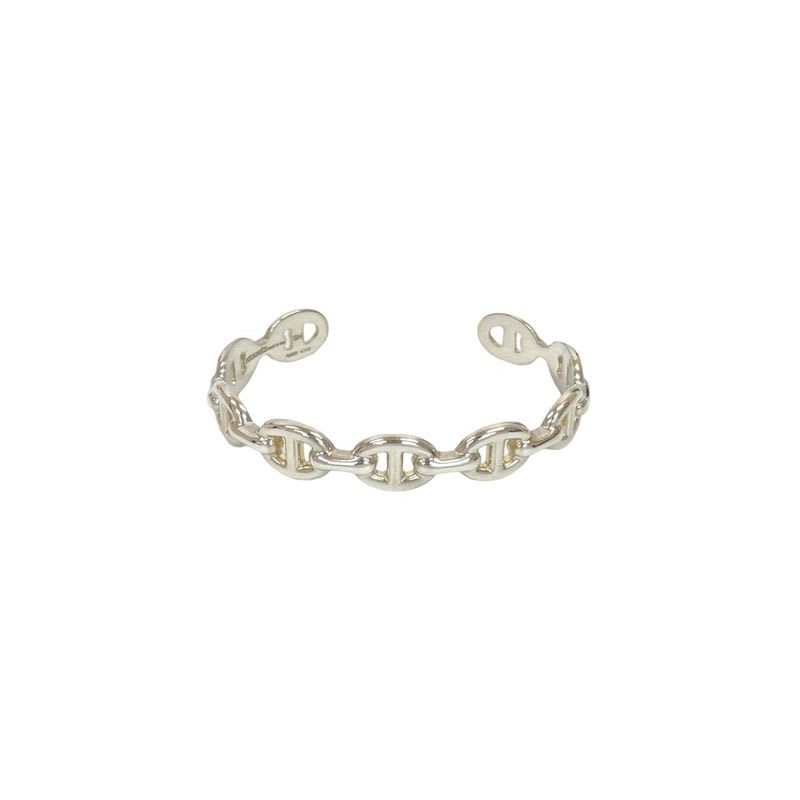 Hermes Enchene Bangle Silver 925 Bracelet Accessories Small Items — view 6