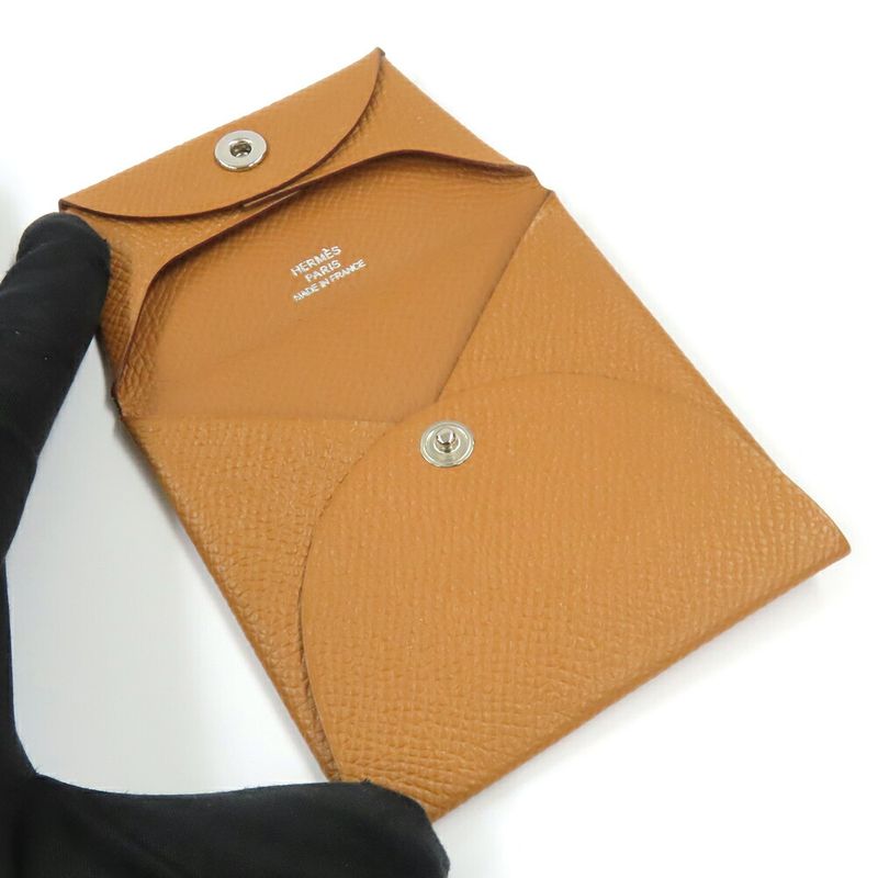 Hermes Bastia Gold Epson Coin Case X-engraved — view 5