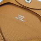 Hermes Bastia Gold Epson Coin Case X-engraved — view 6
