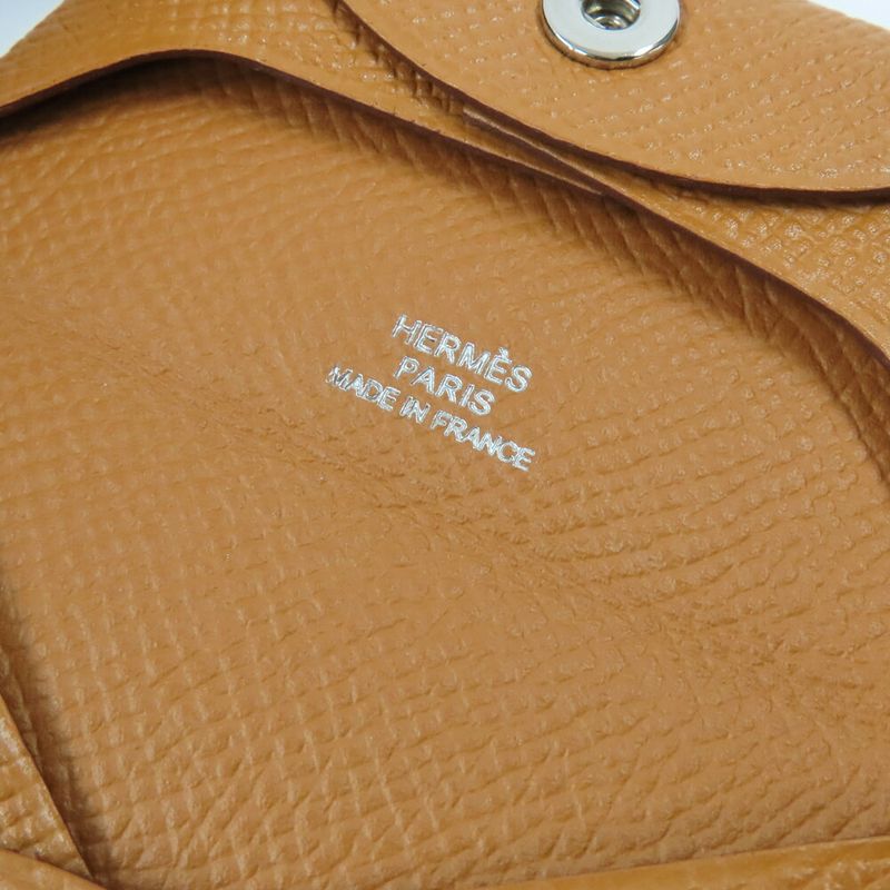 Hermes Bastia Gold Epson Coin Case X-engraved — view 6