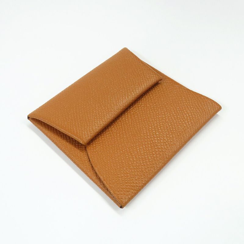 Hermes Bastia Gold Epson Coin Case X-engraved — view 3