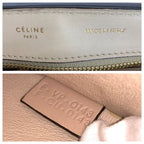 Celine Trapeze Salmon Pink Gold Hardware Leather Shoulder Bag Handbag 2-Way