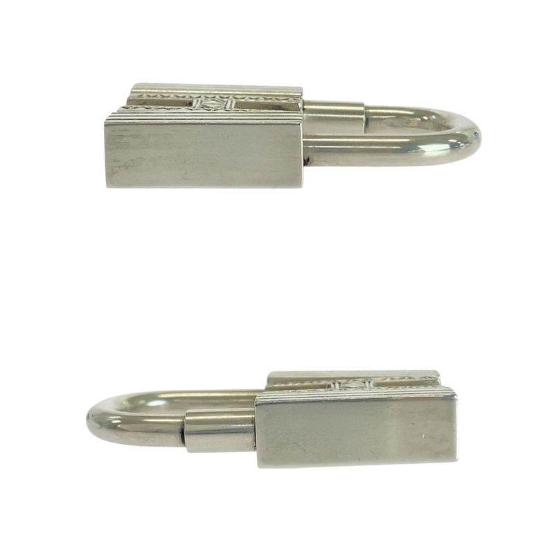 Hermes Touareg Silver SV 925 Cadena Key Holder Charm — view 6