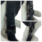 Prada Tessuto Black Gunmetal Hardware Nylon Leather Shoulder Bag Messenger