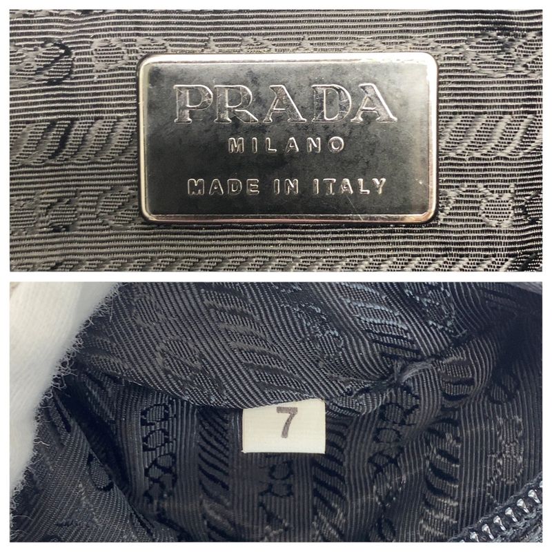 Prada Tessuto Black Gunmetal Hardware Nylon Leather Shoulder Bag Messenger