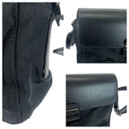 Prada Tessuto Black Gunmetal Hardware Nylon Leather Shoulder Bag Messenger