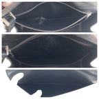 Louis Vuitton Taiga Selenga Black Silver Hardware Leather Second Bag Clutch — view 8