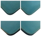Hermes Dogon GM Blue Gene Silver Hardware Togo Long Wallet — view 3