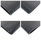 Prada Saffiano L-shaped Zipper Black Gray Silver Hardware Leather Clutch Bag — view 4