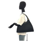 Gucci Black Gold Hardware GG Canvas Leather Tote Bag