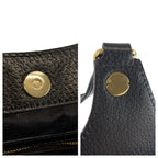 Gucci Black Gold Hardware GG Canvas Leather Tote Bag