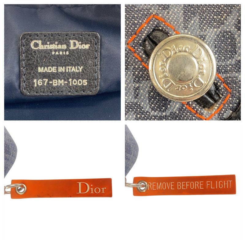 Dior Flightline Trotter Navy Black Orange Canvas Shoulder Bag Pochette — view 4
