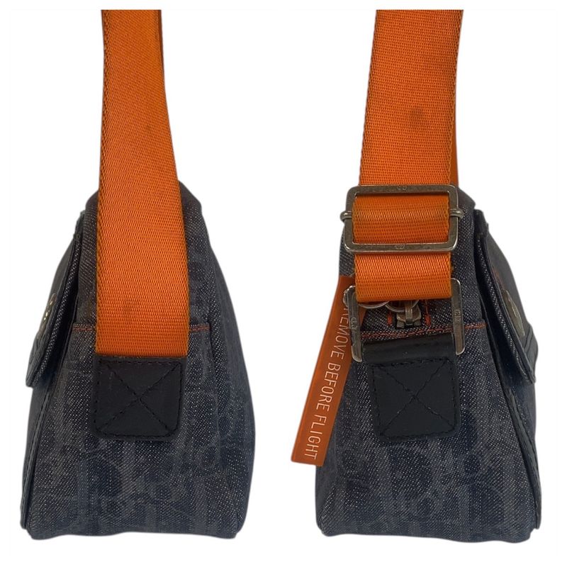 Dior Flightline Trotter Navy Black Orange Canvas Shoulder Bag Pochette — view 6