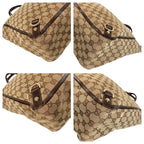 Gucci Abbey Brown Gold Hardware GG Canvas Leather Tote Bag — view 4