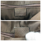 Gucci Abbey Brown Gold Hardware GG Canvas Leather Tote Bag — view 5