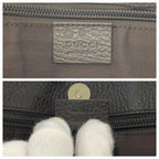 Gucci Brown Gold Hardware GG Canvas Tote Bag Handbag — view 5