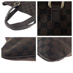 Gucci Brown Gold Hardware GG Canvas Tote Bag Handbag — view 6