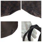 Gucci Brown Gold Hardware GG Canvas Tote Bag Handbag — view 7