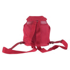 Prada Tessuto Triangle Logo Plate Red Silver Hardware Nylon Leather Rucksack Day — view 4