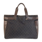 Gucci Brown Silver Hardware GG Canvas Leather 73982 Tote Bag Handbag — view 4