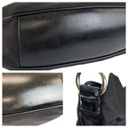 Gucci Bamboo Black Silver Hardware Nylon 001 1577 Shoulder Bag — view 6